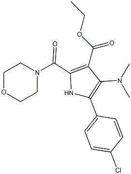 5-(4-Chlorophenyl)-4-dimethylamino-2-(morpholinocarbonyl)-1H-pyrrole-3-carboxylic acid ethyl ester Struktur