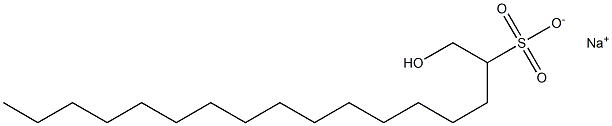 1-Hydroxyheptadecane-2-sulfonic acid sodium salt Struktur