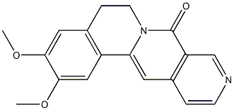 5,6-Dihydro-2,3-dimethoxy-8H-isoquino[2,1-b][2,7]naphthyridin-8-one Struktur