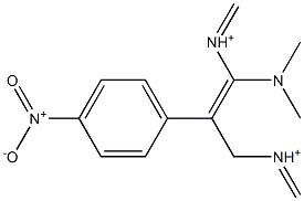 3-Dimethylamino-2-(4-nitrophenyl)-2-propene-1-(dimethyliminium) Struktur