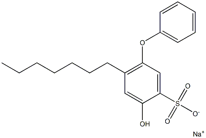 4-Hydroxy-6-heptyl[oxybisbenzene]-3-sulfonic acid sodium salt Struktur