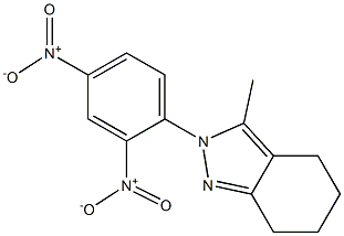 2-(2,4-Dinitrophenyl)-4,5,6,7-tetrahydro-3-methyl-2H-indazole Struktur