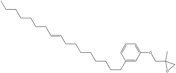 3-(9-Heptadecenyl)phenyl 2-methylglycidyl ether Struktur