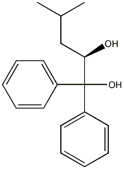 [R,(+)]-4-Methyl-1,1-diphenyl-1,2-pentanediol Struktur