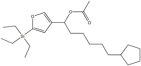 Acetic acid 1-[5-(triethylsilyl)-3-furyl]-6-cyclopentylhexyl ester Struktur