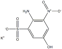 2-Amino-5-hydroxy-3-nitrobenzenesulfonic acid potassium salt Struktur