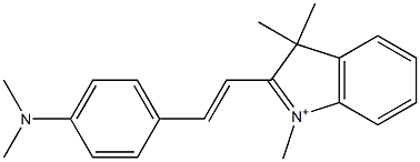 2-[2-[4-(Dimethylamino)phenyl]ethenyl]-1,3,3-trimethyl-3H-indol-1-ium Struktur