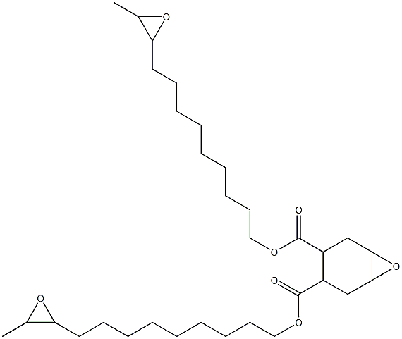 7-Oxabicyclo[4.1.0]heptane-3,4-dicarboxylic acid bis(10,11-epoxydodecan-1-yl) ester Struktur