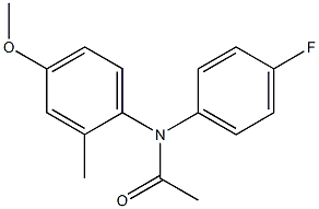 N-(4-Fluorophenyl)-4'-methoxy-2'-methylacetanilide Struktur