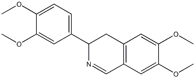 3-(3,4-Dimethoxyphenyl)-6,7-dimethoxy-3,4-dihydroisoquinoline Struktur