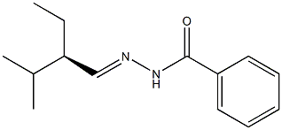 (-)-Benzoic acid N'-[(R)-2-ethyl-3-methylbutylidene] hydrazide Struktur