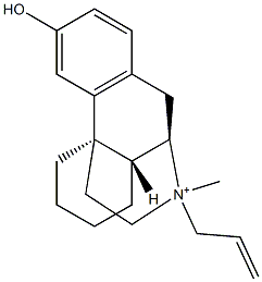 3-Hydroxy-17-allyl-17-methylmorphinan-17-ium Struktur