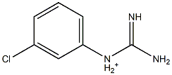 1-[3-Chlorophenyl]guanidinium Struktur