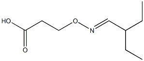 3-[(E)-2-Ethylbutylideneaminooxy]propionic acid Struktur