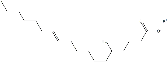 (E)-5-Hydroxy-11-octadecenoic acid potassium salt Struktur