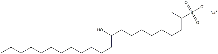 10-Hydroxydocosane-2-sulfonic acid sodium salt Struktur