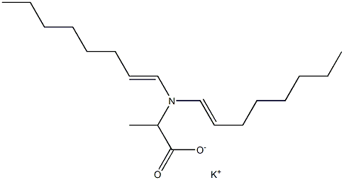 2-[Di(1-octenyl)amino]propanoic acid potassium salt Struktur