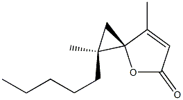 (2R,2'S)-3,2'-Dimethyl-2'-pentylspiro[furan-2(5H),1'-cyclopropan]-5-one Struktur