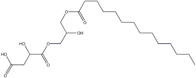 D-Malic acid hydrogen 1-(2-hydroxy-3-tetradecanoyloxypropyl) ester Struktur