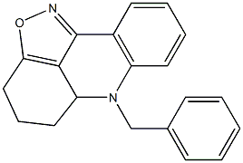 6-Benzyl-4,5,5a,6-tetrahydro-3H-isoxazolo[5,4,3-kl]acridine Struktur