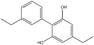 2-(3-Ethylphenyl)-5-ethylbenzene-1,3-diol Struktur