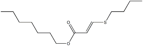 3-(Butylthio)acrylic acid heptyl ester Struktur