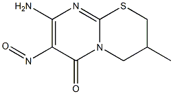 8-Amino-3-methyl-7-nitroso-3,4-dihydro-2H,6H-pyrimido[2,1-b][1,3]thiazin-6-one Struktur