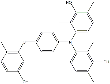 N,N-Bis(3-hydroxy-2,4-dimethylphenyl)-4-(3-hydroxy-6-methylphenoxy)benzenamine Struktur