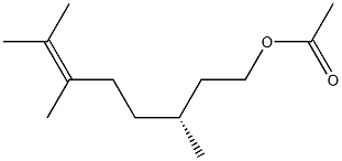 [R,(+)]-3,6,7-Trimethyl-6-octene-1-ol acetate Struktur