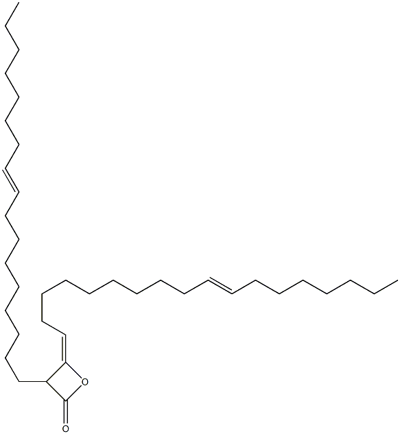 3-(9-Heptadecenyl)-4-(10-octadecen-1-ylidene)oxetan-2-one Struktur