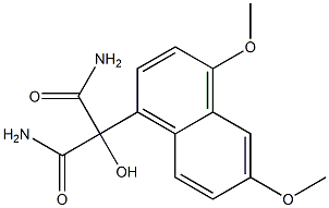 2-(4,6-Dimethoxy-1-naphtyl)-2-hydroxymalonamide Struktur