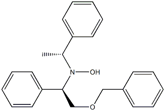 N-[(R)-2-Benzyloxy-1-phenylethyl]-N-[(1R)-1-phenylethyl]hydroxylamine Struktur