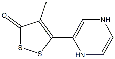 5-[(1,4-Dihydropyrazin)-2-yl]-4-methyl-3H-1,2-dithiol-3-one Struktur