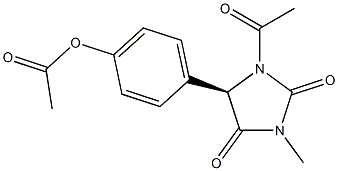 (5R)-1-Acetyl-5-(4-acetoxyphenyl)-3-methyl-2,4-imidazolidinedione Struktur