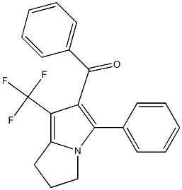 1-Trifluoromethyl-2-benzoyl-3-phenyl-6,7-dihydro-5H-pyrrolizine Struktur