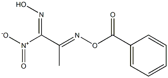 1-Nitro-2-(benzoyloxyimino)propan-1-one oxime Struktur