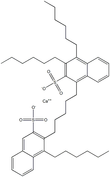 Bis(3,4-dihexyl-2-naphthalenesulfonic acid)calcium salt Struktur