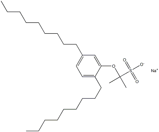 2-(2,5-Dinonylphenoxy)propane-2-sulfonic acid sodium salt Struktur