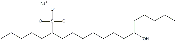 14-Hydroxynonadecane-6-sulfonic acid sodium salt Struktur