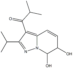 3-Isobutyryl-6,7-dihydro-2-isopropylpyrazolo[1,5-a]pyridine-6,7-diol Struktur