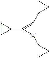 1,2,3-Tricyclopropylcyclopropenylium Struktur