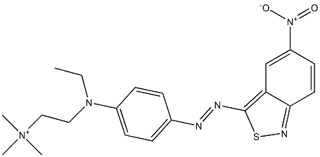 2-[N-Ethyl-4-[(5-nitro-2,1-benzisothiazol-3-yl)azo]anilino]-N,N,N-trimethyl-1-ethanaminium Struktur