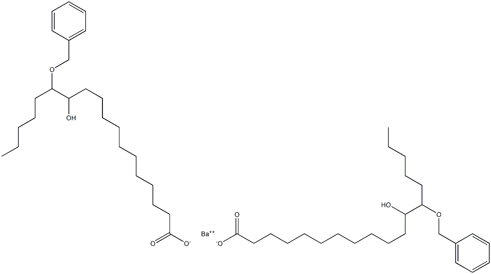 Bis(13-benzyloxy-12-hydroxystearic acid)barium salt Struktur