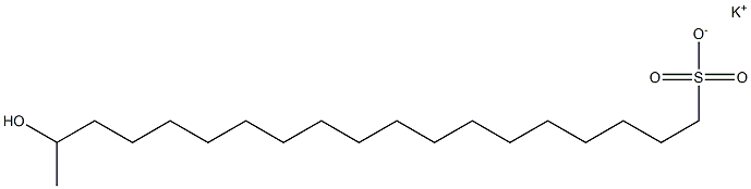 18-Hydroxynonadecane-1-sulfonic acid potassium salt Struktur