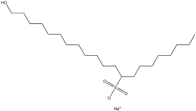 21-Hydroxyhenicosane-9-sulfonic acid sodium salt Struktur