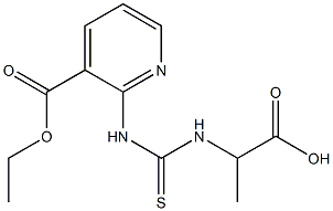 2-[3-[1-(Hydroxycarbonyl)ethyl]thioureido]pyridine-3-carboxylic acid ethyl ester Struktur