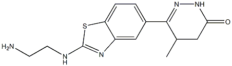 4,5-Dihydro-5-methyl-6-[2-[(2-aminoethyl)amino]benzothiazol-5-yl]pyridazin-3(2H)-one Struktur