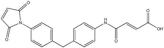 3-[N-[4-[4-(2,5-Dioxo-3-pyrrolin-1-yl)benzyl]phenyl]carbamoyl]propenoic acid Struktur