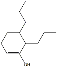 5,6-Dipropyl-1-cyclohexen-1-ol Struktur