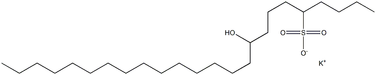 9-Hydroxytetracosane-5-sulfonic acid potassium salt Struktur